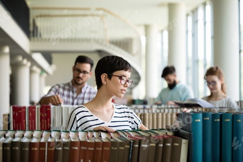 Preview: Happy woman at the library