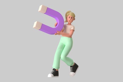 Preview: Stylized Cartoon Character with Magnet