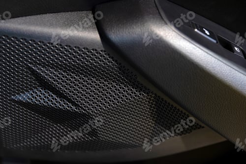 Preview: Close up of grid of car sound speaker