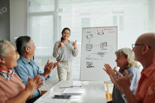 Preview: Students Cheering Teacher of Computer Class
