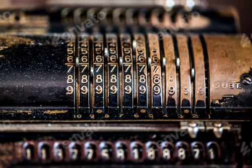 Preview: Old Vintage Antique Metal Calculator