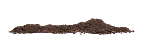 Preview: Pile of humus soil isolated on white