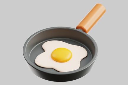 Preview: A frying pan with a fried egg