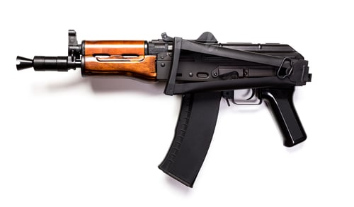 Preview: Rare first model AK - 47 assault rifle isolated on white
