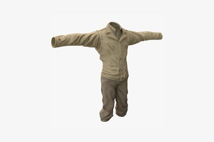 Preview: Mannequin in collared shirt and trousers with extended arms