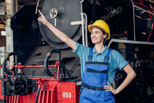 Preview: Portrait of woman engineer standing and looking camera.