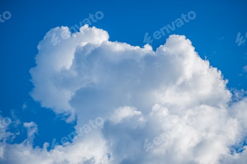 Preview: summer clouds with deep blue sky