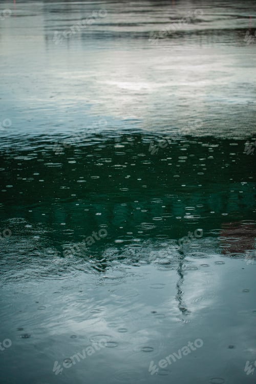 Preview: Rain drops on water