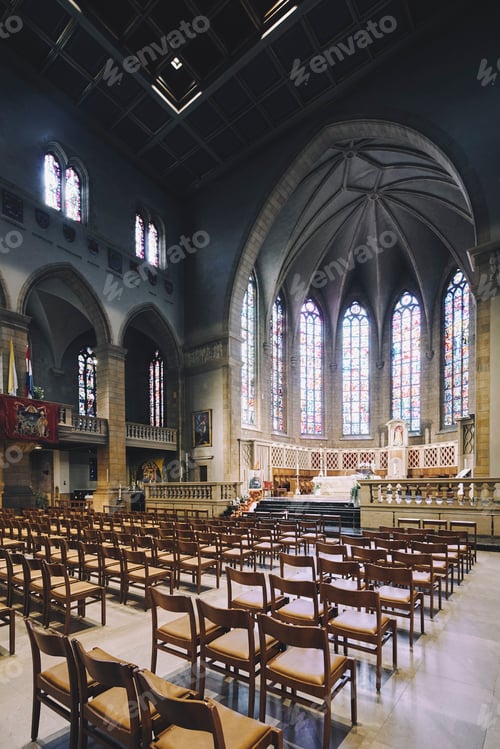 Preview: Notre Dame cathedral altar, Luxembourg, Europe