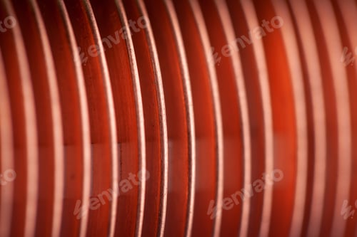 Preview: Close-up flat copper twisted plates at the factory