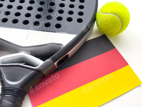Preview: padel racket with German flag