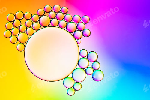 Preview: Vibrant and captivating still of multi-colored bubbles of varying sizes and hues