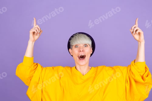 Preview: Studio portrait of european woman