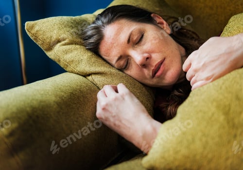 Preview: Woman sick on the sofa