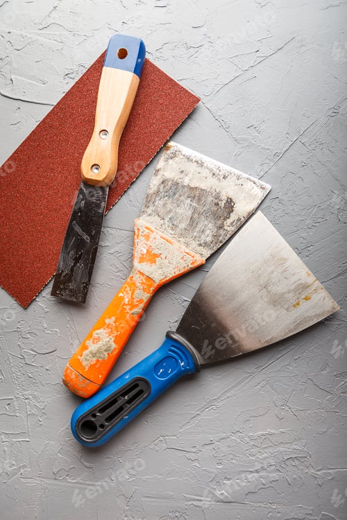 Preview: Construction tools - brushes, rollers, spatulas and sandpaper