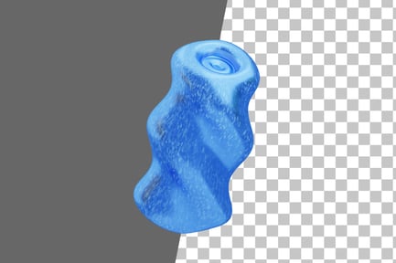 Preview: Glitter Abstract Blue Starburst Cube 3D Icon