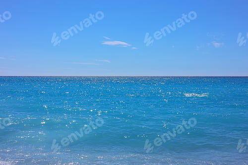 Preview: Beautiful view of wavy sea under blue sky