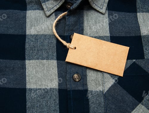 Preview: Close up of Stylish Blue Plaid Shirt