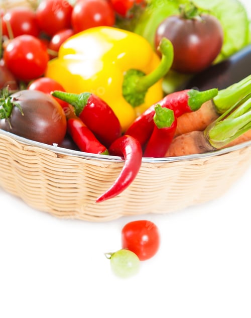 Preview: Vegetables on the white background