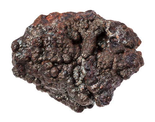 Preview: rough Goethite stone isolated on white