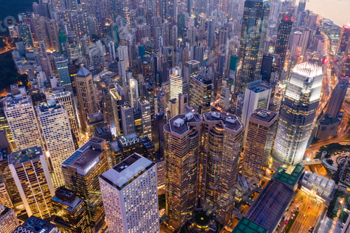 Preview: Central, Hong Kong, 11 September 2018:- Hong Kong city at night