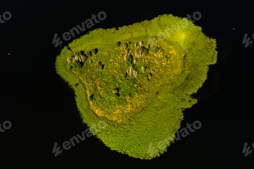 Preview: Top view of lake Drivyaty in the Braslav lakes National Park, the most beautiful lakes in Belarus.An