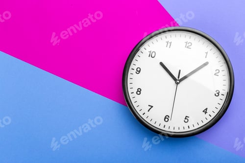 Preview: Wall Clock on color background