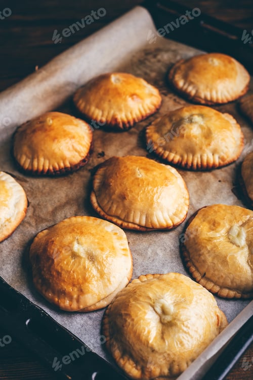 Preview: Hand Pies with Blue Chives and Mushrooms
