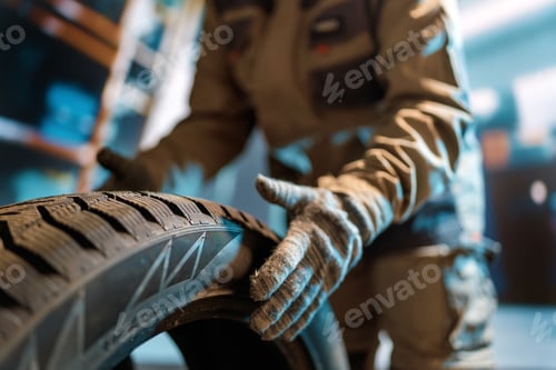 Preview: mechanic changing a wheel