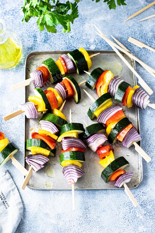 Preview: Vegan grilled vegetable skewers recipe idea