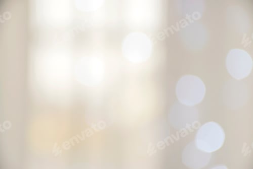 Preview: Blured warm shiny white light and bokeh effect background