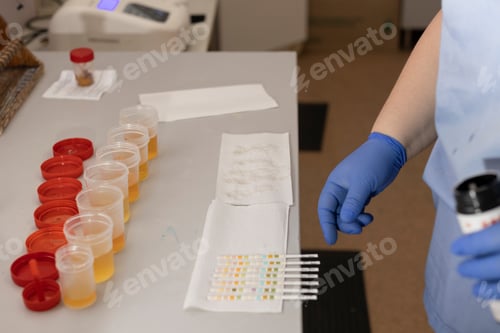 Preview: Analysis in a medical laboratory.