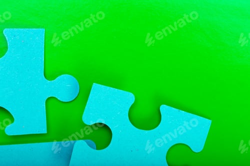 Preview: Puzzle pieces with empty space for text