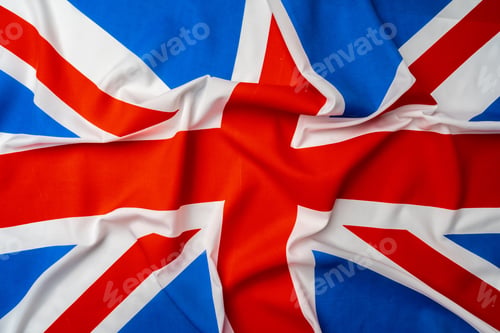 Preview: Photo of rippled flag of Great Britain