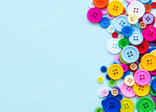 Preview: Multicolored sewing buttons