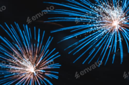 Preview: Celebratory fireworks. Close-up.