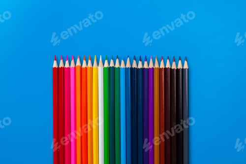 Preview: background from color pencils on blue paper