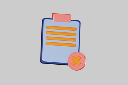 Preview: Blue and Orange Clipboard with Red Button