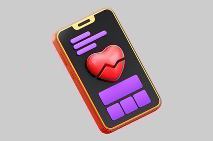 Visualização: Ícone de coração partido do aplicativo médico