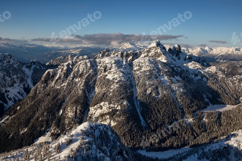 Preview: Canadian Nature Background. Aerial Mountains