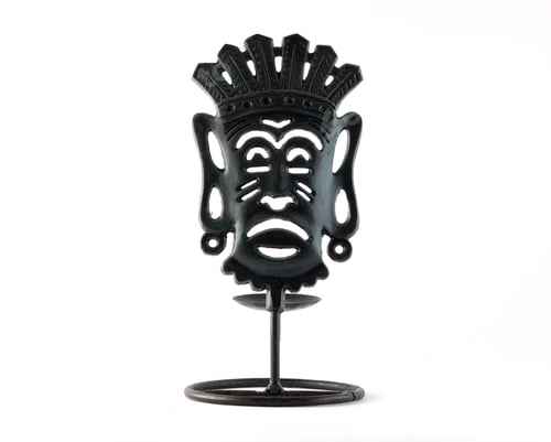 Preview: African Mask Isolated on a White Background.
