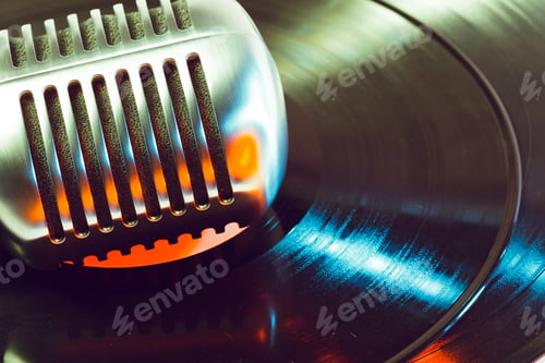 Preview: microphone and segment of vinyl record