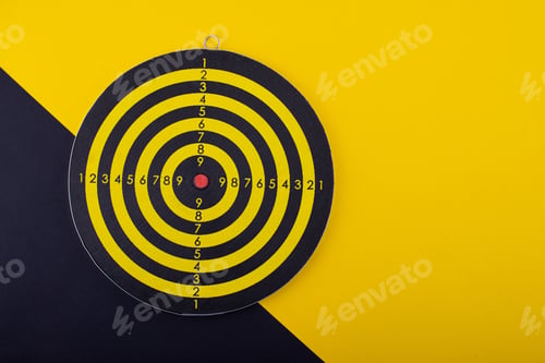 Preview: Target and goal concept with darts and arrows