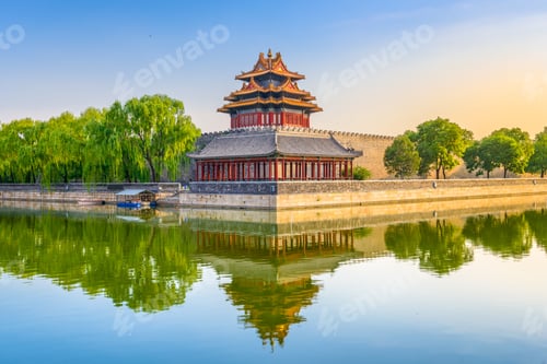 Preview: Beijing, China At The Outer Moat Corner Of The Forbidden City.