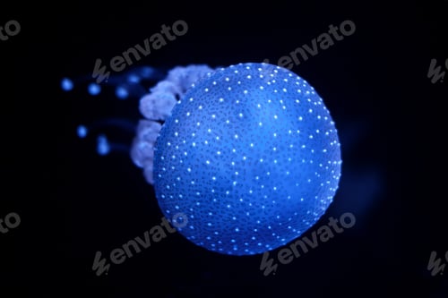 Preview: Tropical Jellyfish Phyllorhiza punctata white-spotted jellyfish underwater