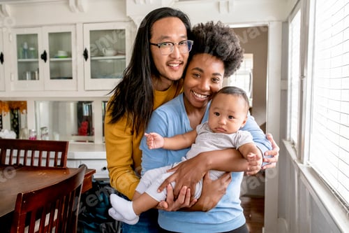 Preview: Happy multiethnic family spending time together in the new normal