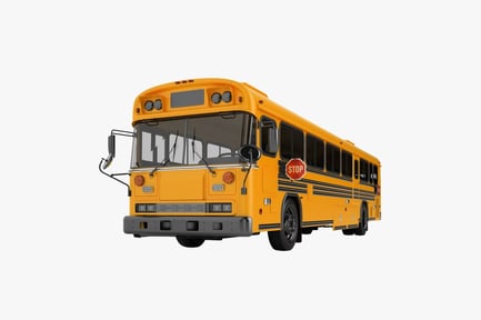 Preview: Classic Yellow School Bus: Detailed Interior and Exterior