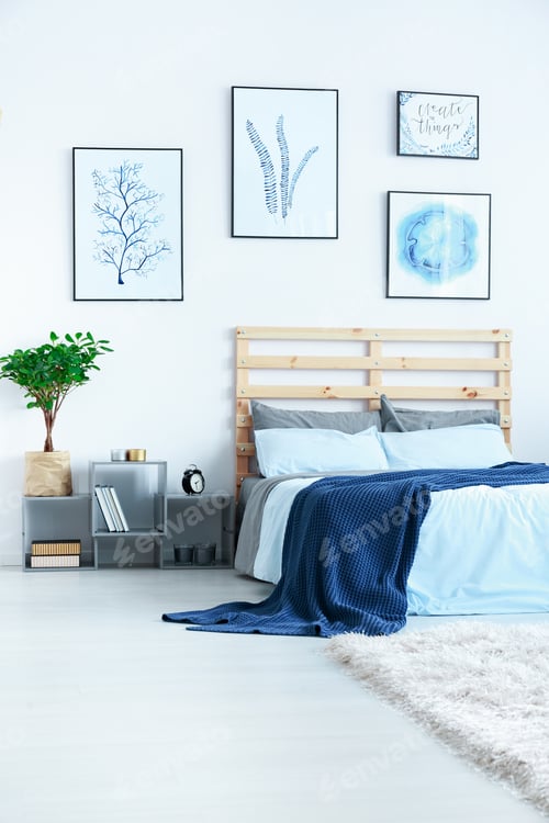Preview: New bedroom with wood bed