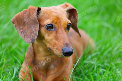 Preview: dachshund dog in park