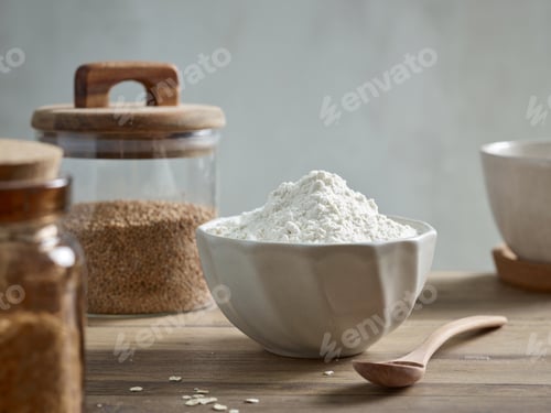 Preview: bowl of flour and other food ingredients